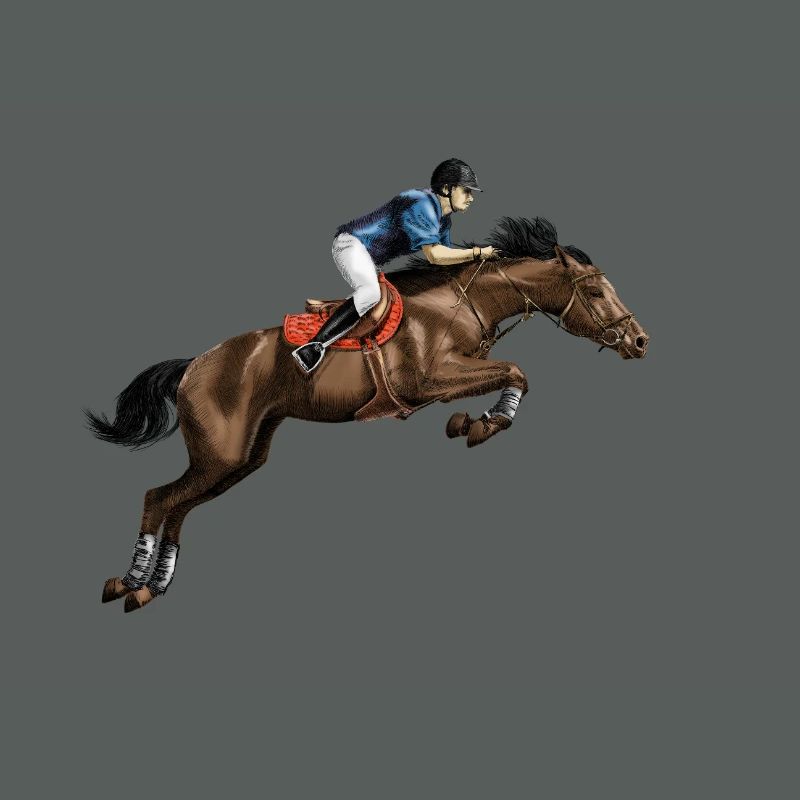 Cavalier en mode course