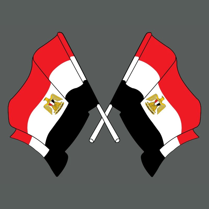 Two flags Egypt