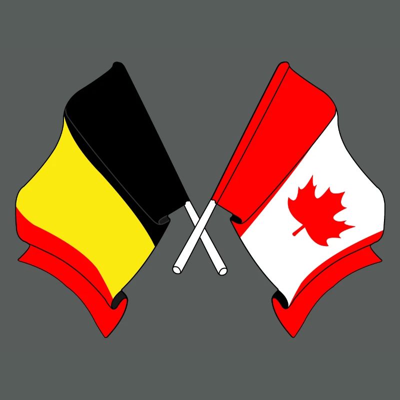 Drapeau de la Belgique, drapeau du Canada