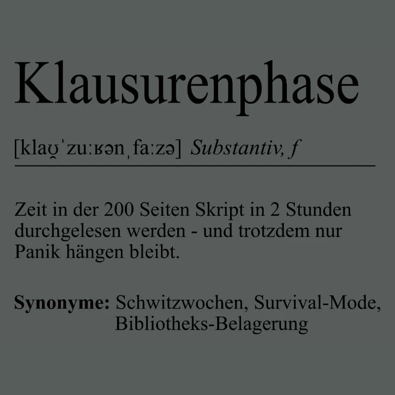 Unispruch « Phase d’examen » Cadeau, étudiants
