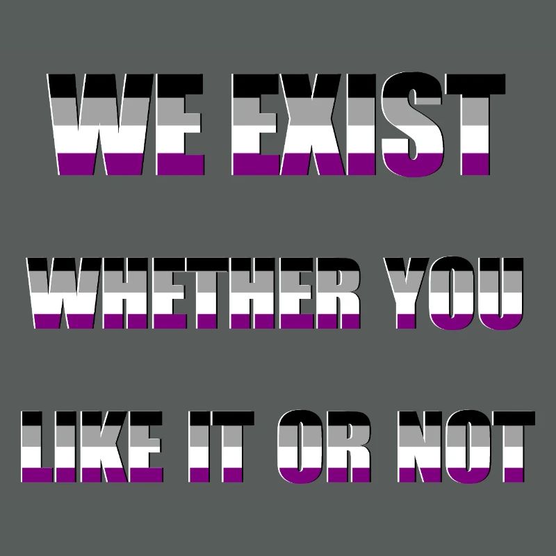 We Exist - Drapeau Asexué