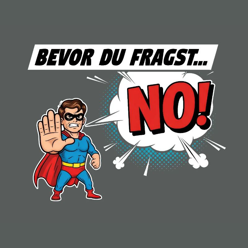 Superheldischer Warnhinweis Comic Design