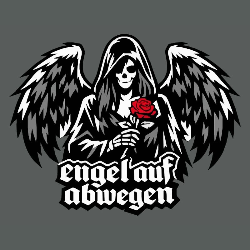 Engel auf Abwegen mit Rose "Todesengel"
