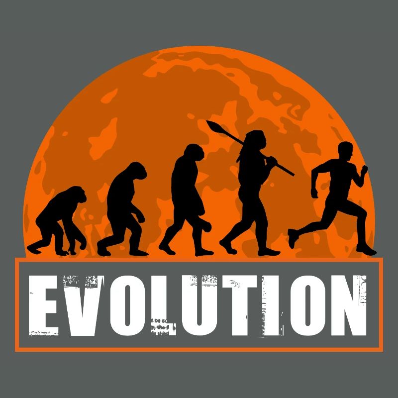 Running Man Evolution Funny Runner Tee Marathon
