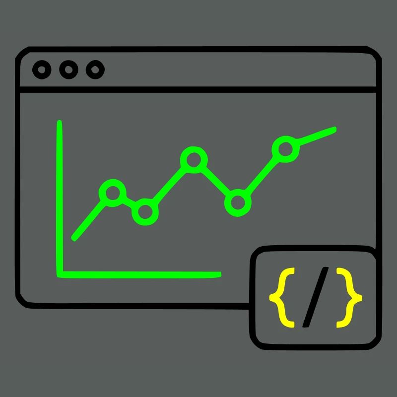 Web Analyse Chart Coding Browser Vektor