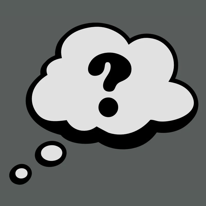 Comic speech bubble question mark