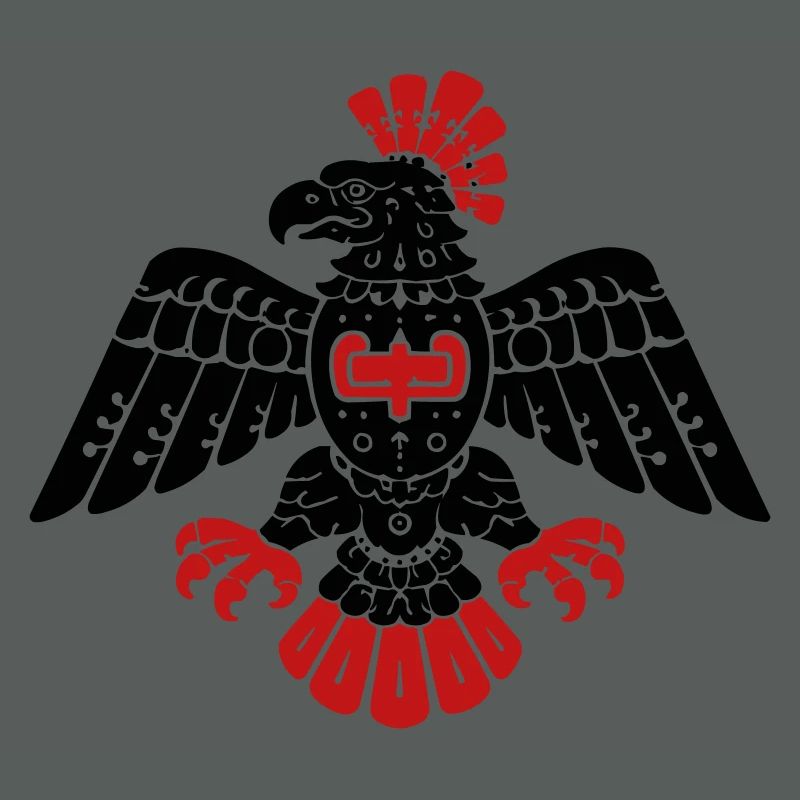Aztec Eagle Totem Pattern
