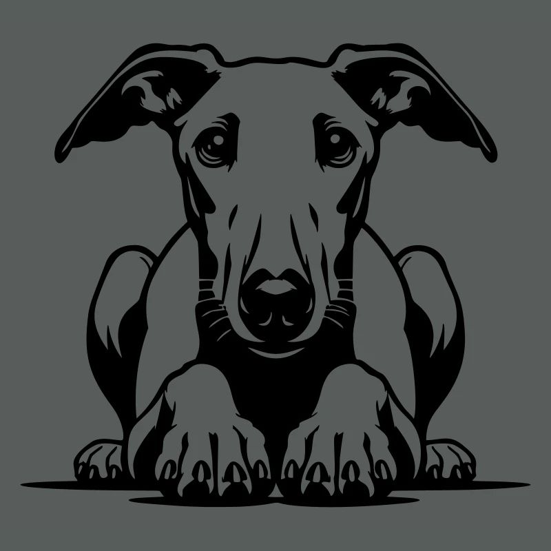 Whippet Head with Paws
