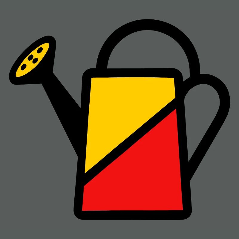 Two-tone watering can tool vegetable gardener