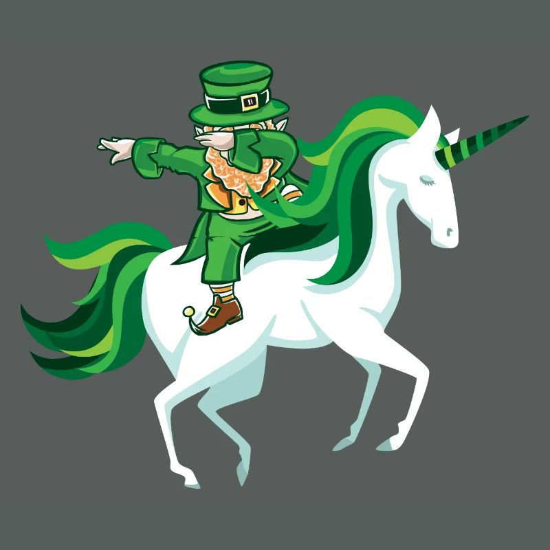 St Patrick Einhorn dab Kobold Geschenk lustig