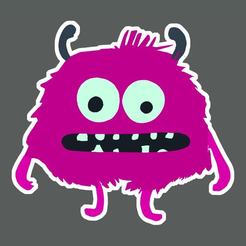 Monstre Pourpre Poilue | Créature mignonne et ridicule