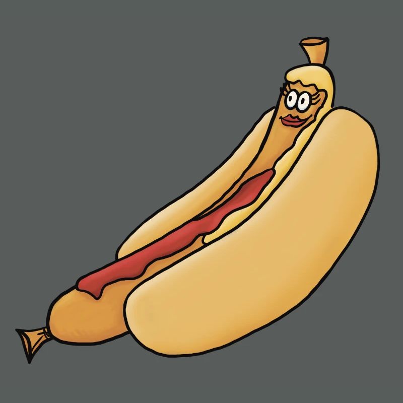 entspannte Bockwurst im Brötchen