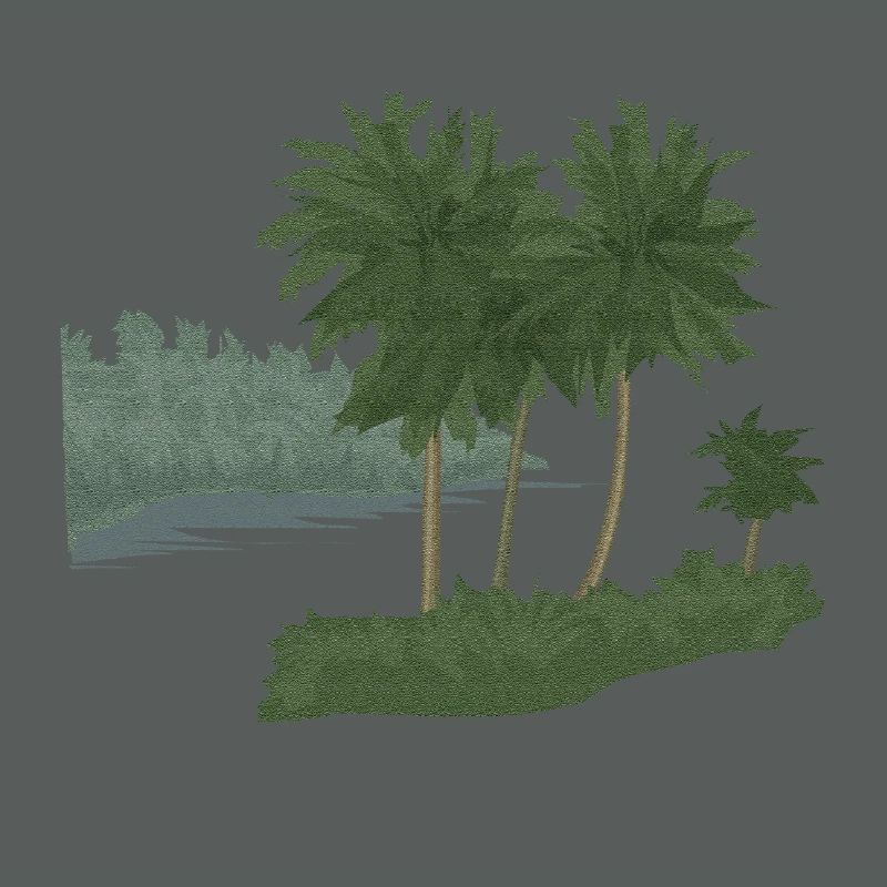 Palm Island with Structure Effect (mod.)