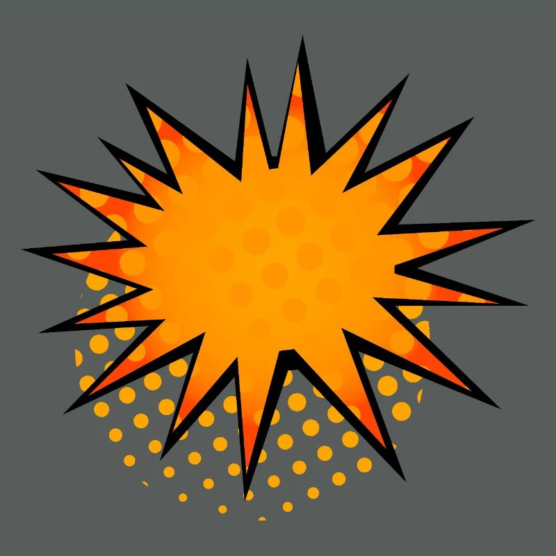 Halbton-Comic Starburst-Rand