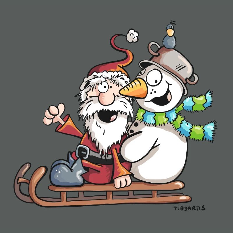 Christmas Schlittenfahrt - Weihnachtsmann - Comic