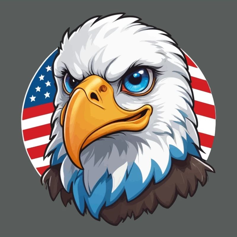 Drapeau des États-Unis Eaglehead Bald Eagle