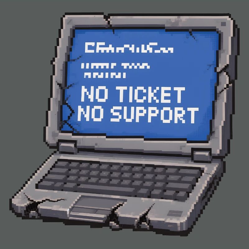 No ticket no support Admin IT Spruch