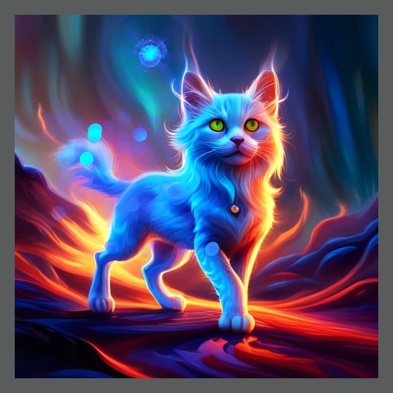 Wunderbare blaue Katze.