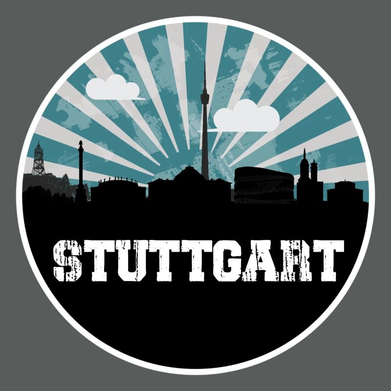 Stuttgart Skyline Blue Hour