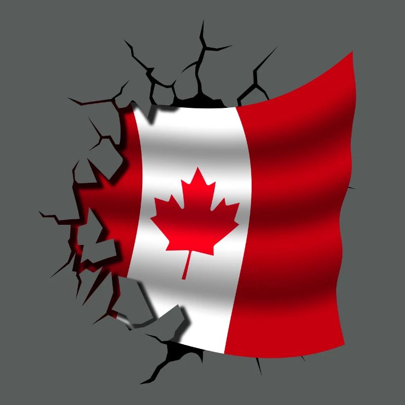 Drapeau du Canada - Canada - Drapeau Broken Design