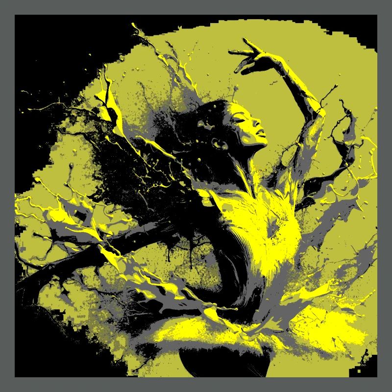 Neo-Expressionist Dance Bursting with Colors