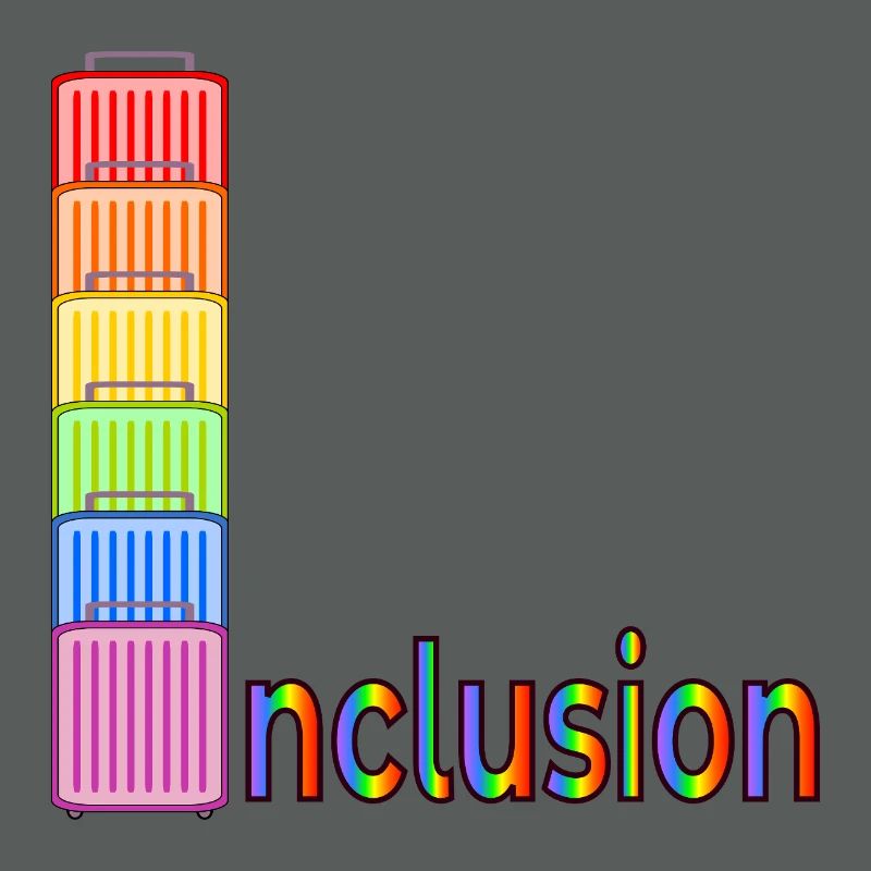 INCLUSION PRIDE RAINBOW SUITCASE