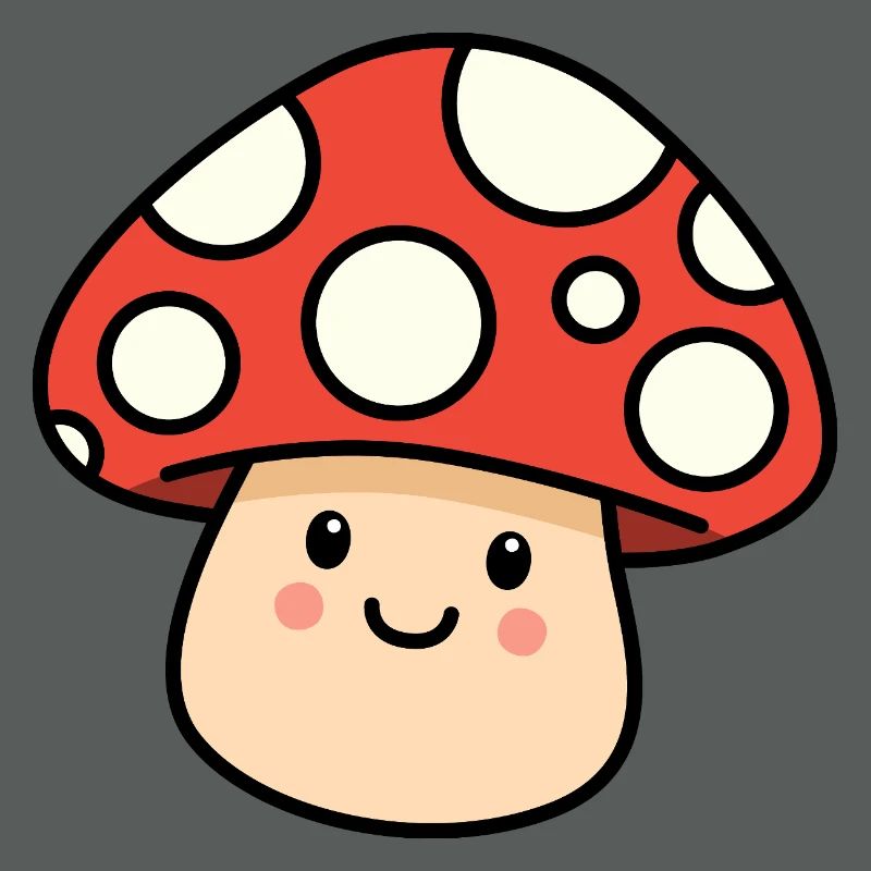 Kawaii Toadstool – Cheerful Mushroom