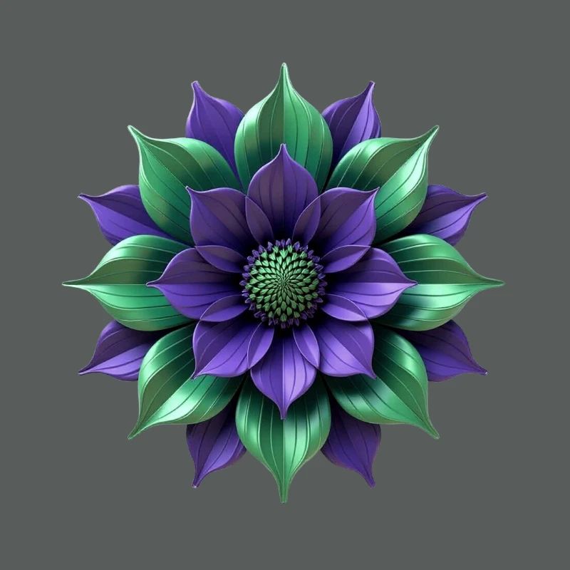 Fleur vert pourpre