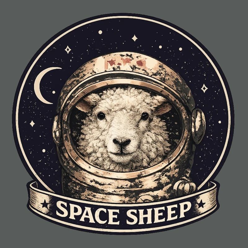 Astronaute mouton de l’espace