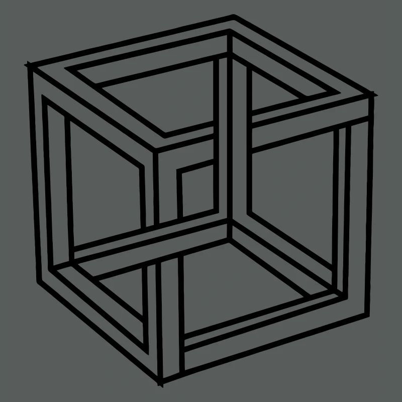 Esher unmöglicher Block oder Quadrat