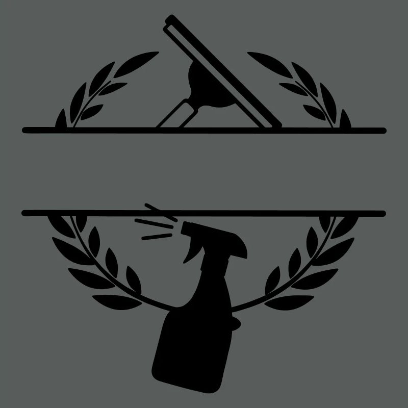 Logo de laveuse de vitres plus propre couronne de laurier