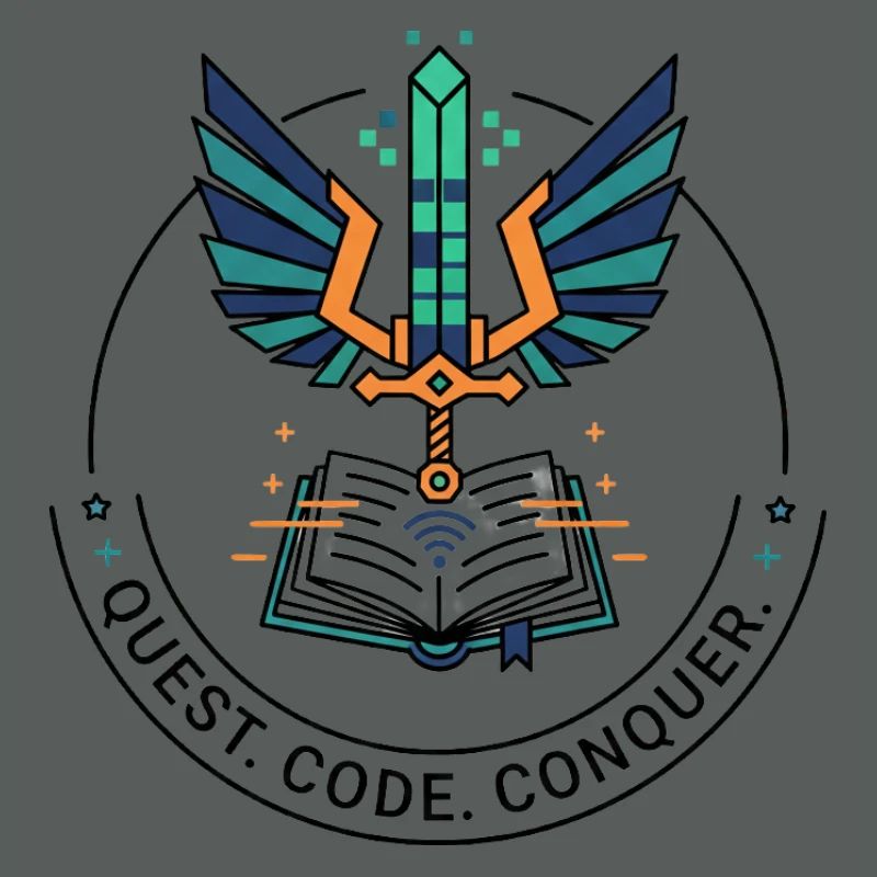 Quest. Code. Conquer Emblem