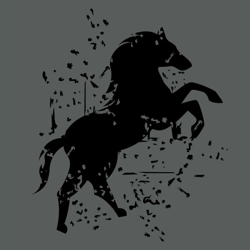 Pferd Illustration Explosion Kunst Symbol Logo