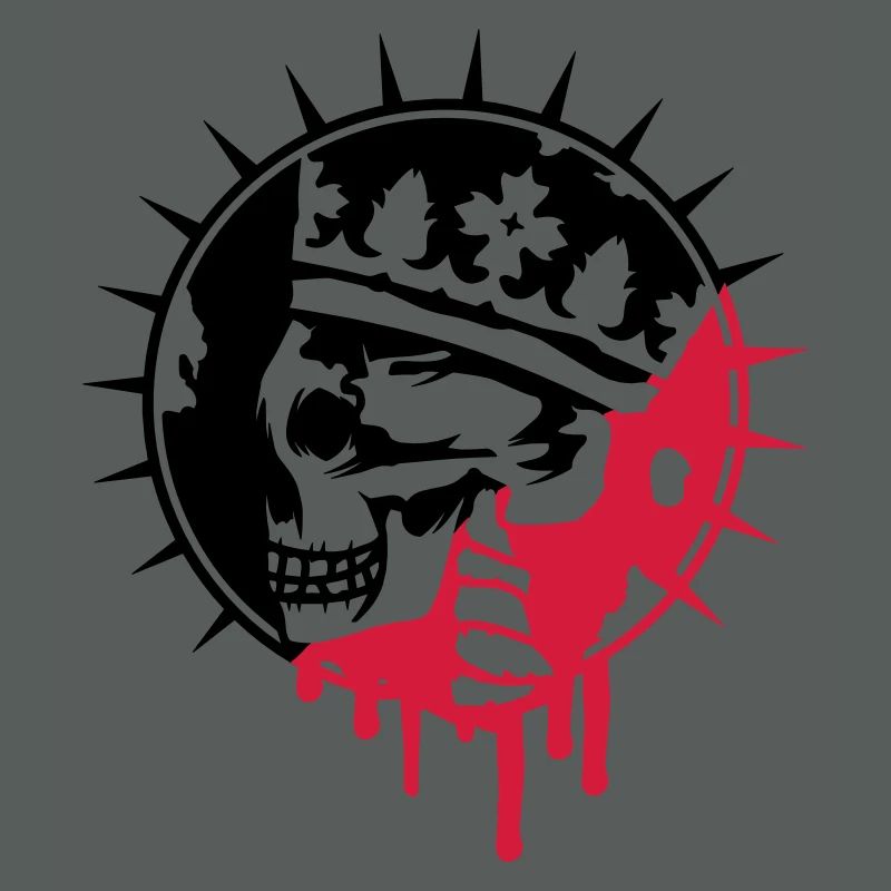 Skull with Crown Graffiti Patch