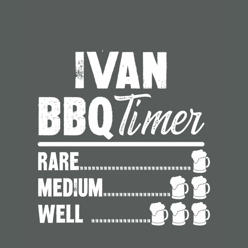 ivan bbq timer- Grill Geschenke Bier Tshirt
