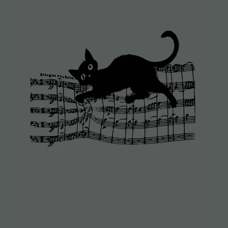 Chat Ludique Sur Partitions De Notes