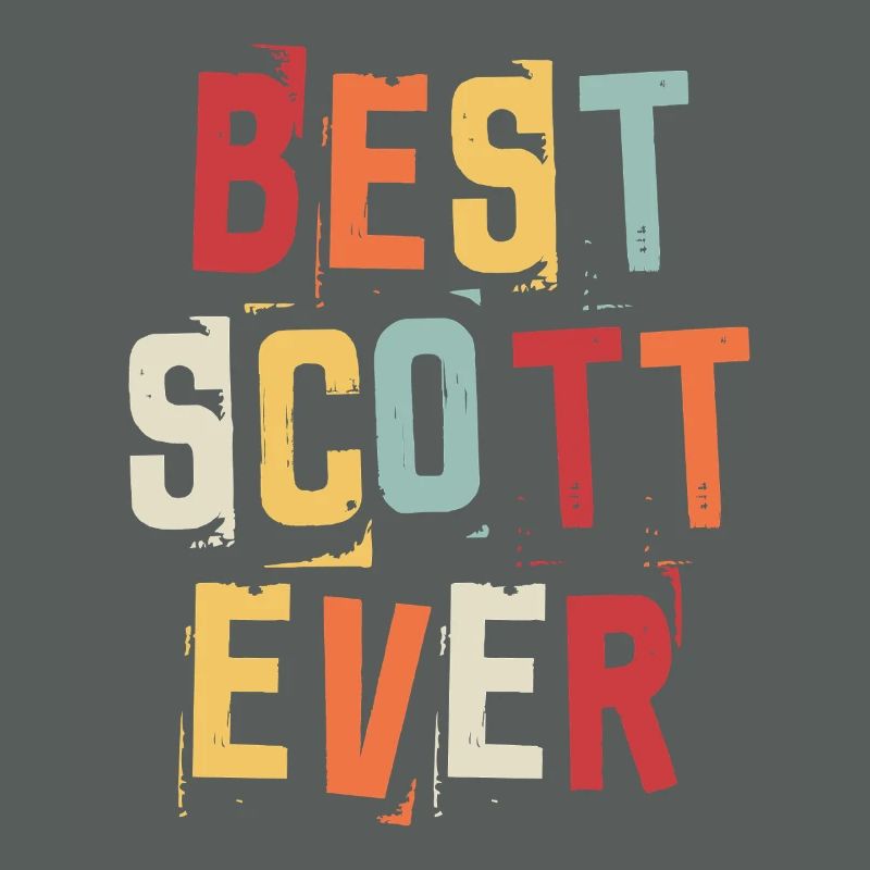 Bester Scott Ever Retro Vorname Text Spruch