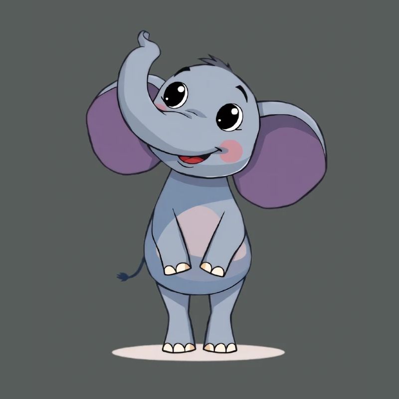 Conception graphique d’éléphant mignon