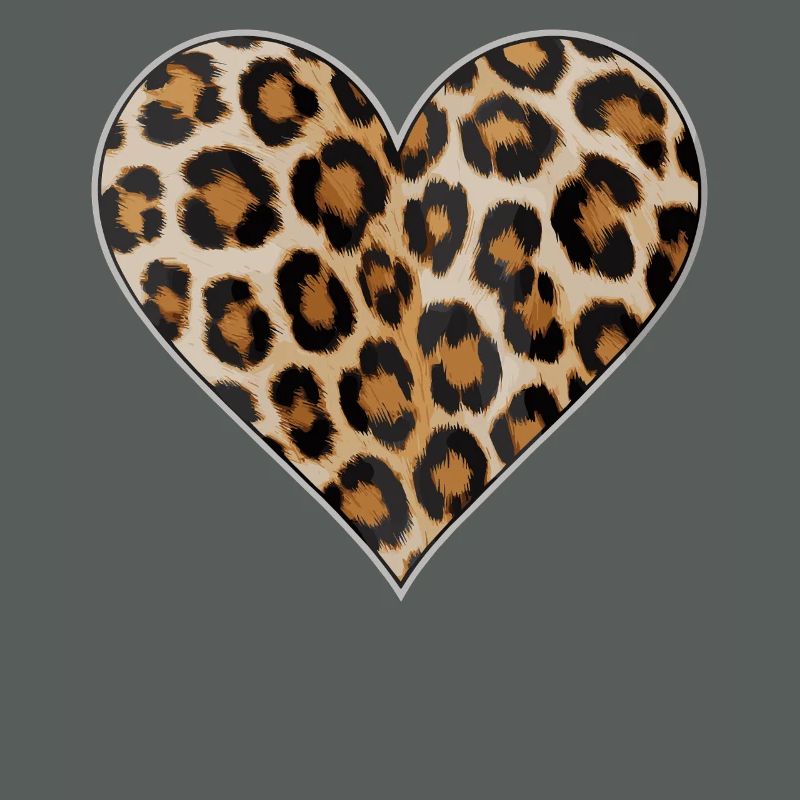 Leopard print heart pattern