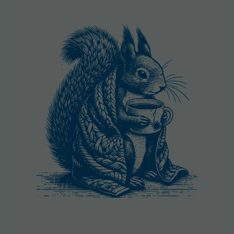 Eichhörnchen mit Tee