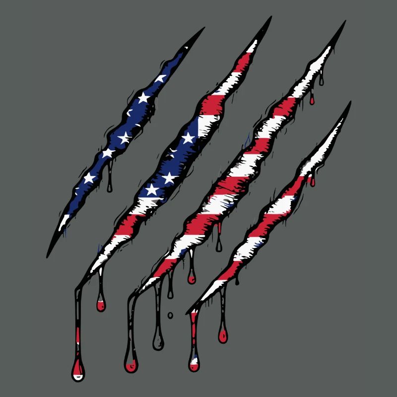 Scratch USA Flag Scratch Trace