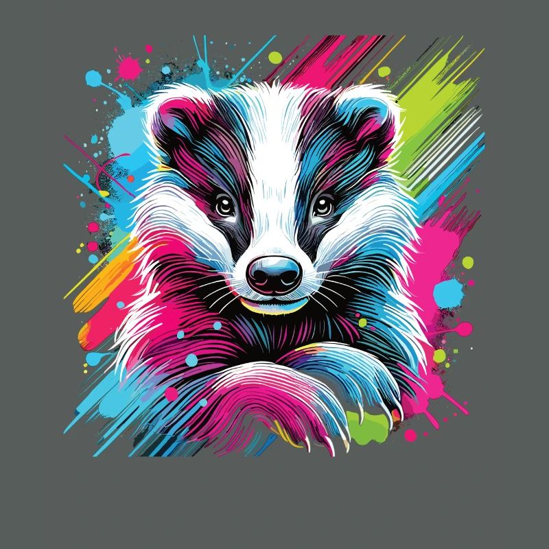 Neon Badger Splash Art