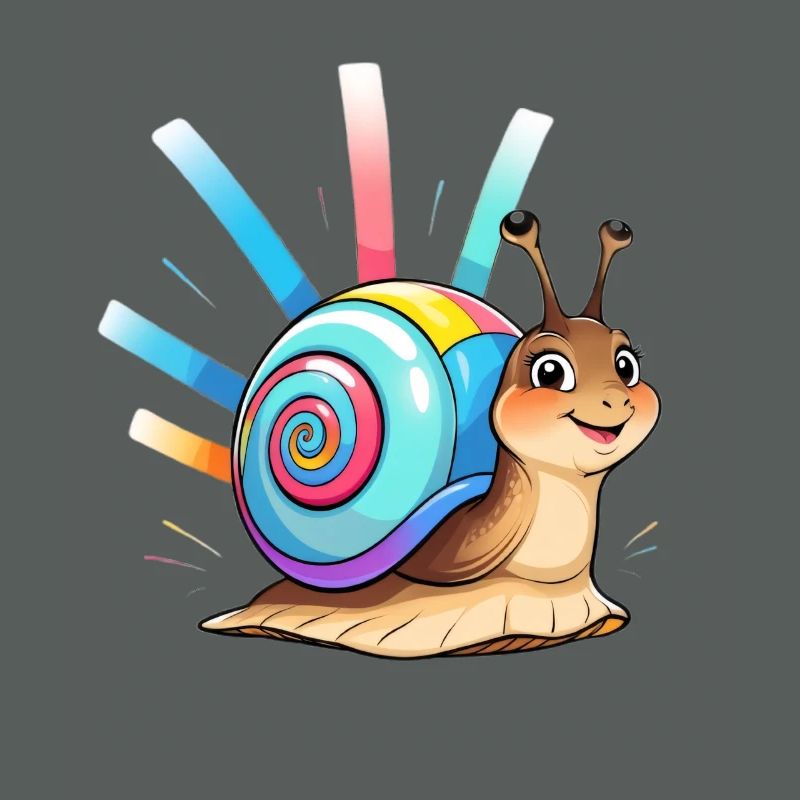 Regenbogen-Schnecke Farbexplosion