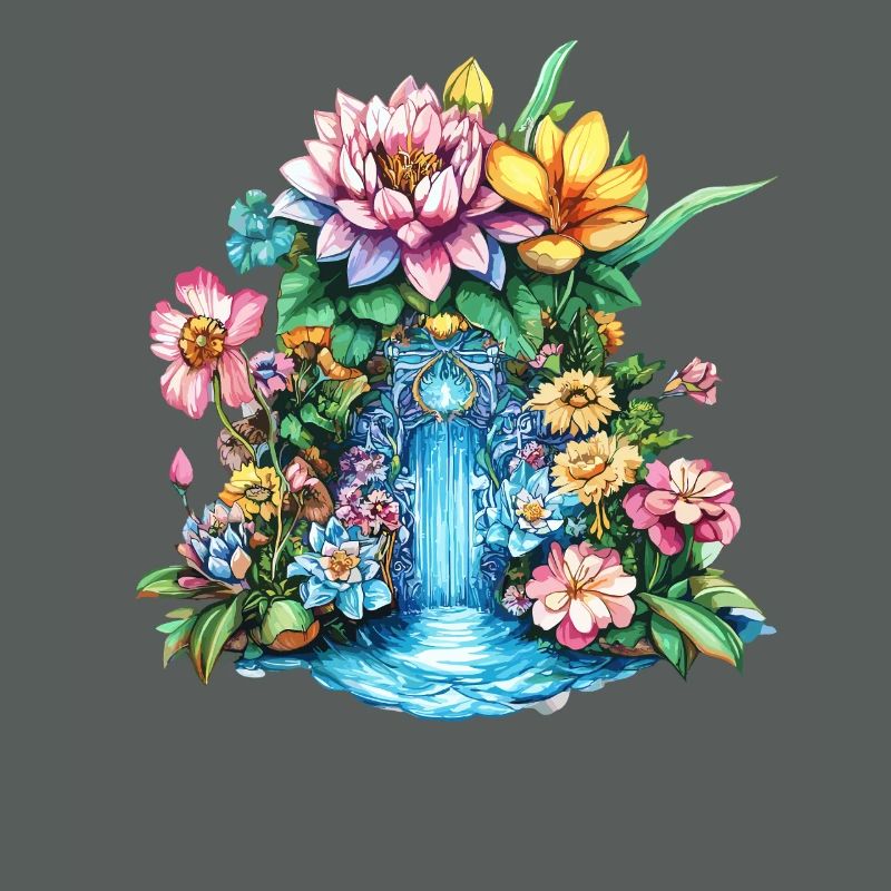 Kaléidoscope de la cascade de fleurs