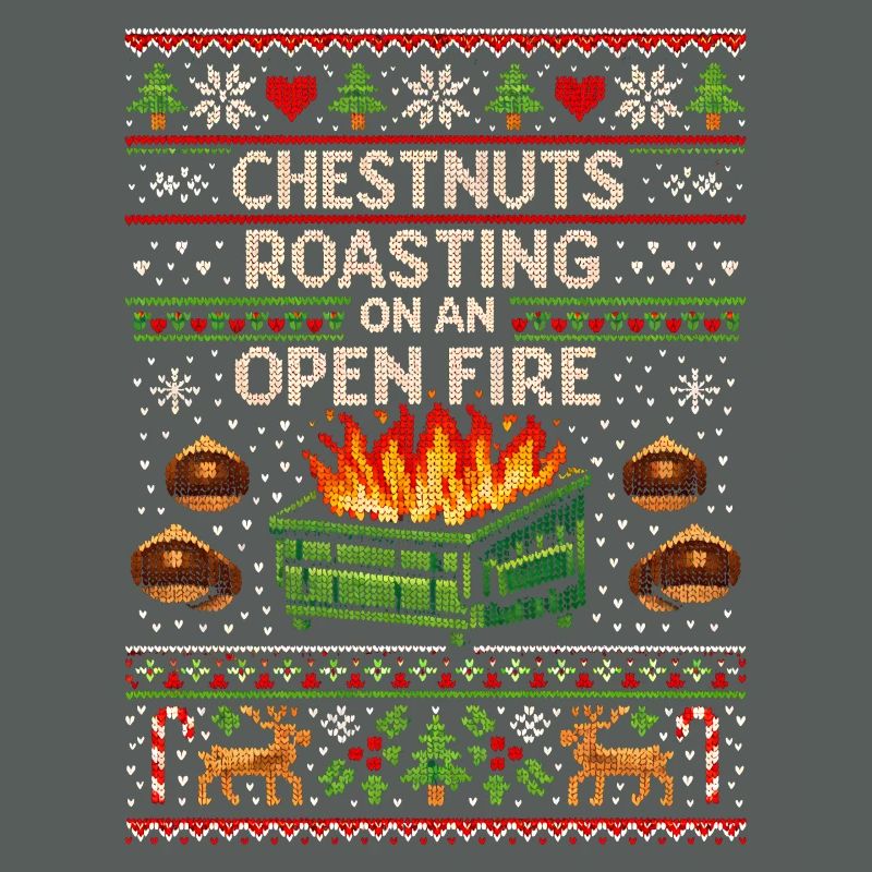 Roasting chestnuts on an open fire garbage can