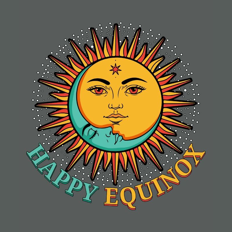 Happy Equinox Easter Ostara Moon Sun Spring
