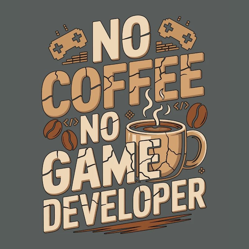 Game Developer No Coffee Game Coder Coffee Lover
