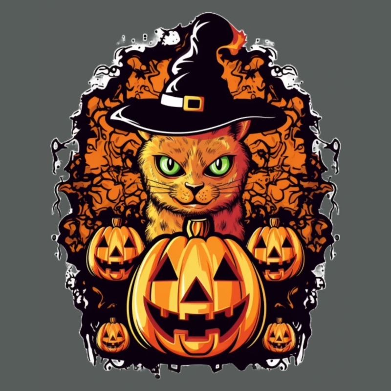 Conception d’Halloween Cat Magic