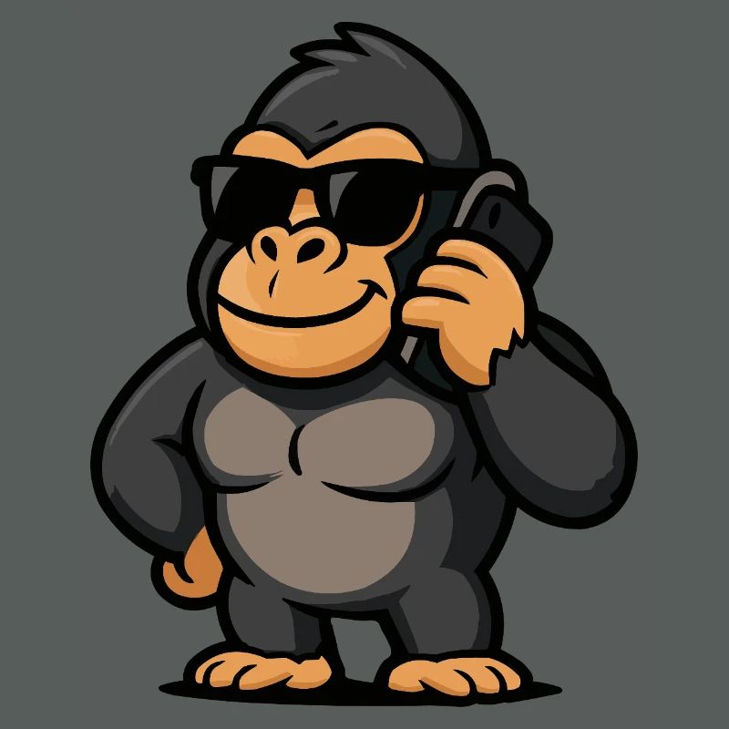 Gorilla Cell Phone Comic