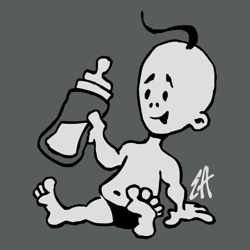 Baby mit einer Milchflasche